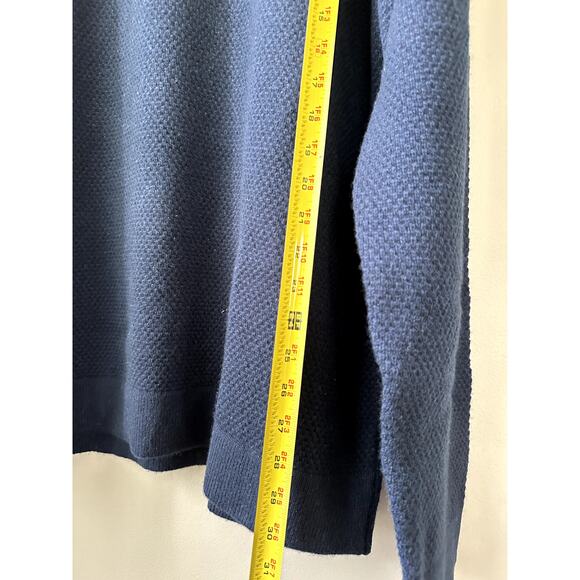 $345 Theory Mens 100% Cashmere Sweater Sz XXL Blue Long Sleeves Round Neck NEW - Picture 4 of 7